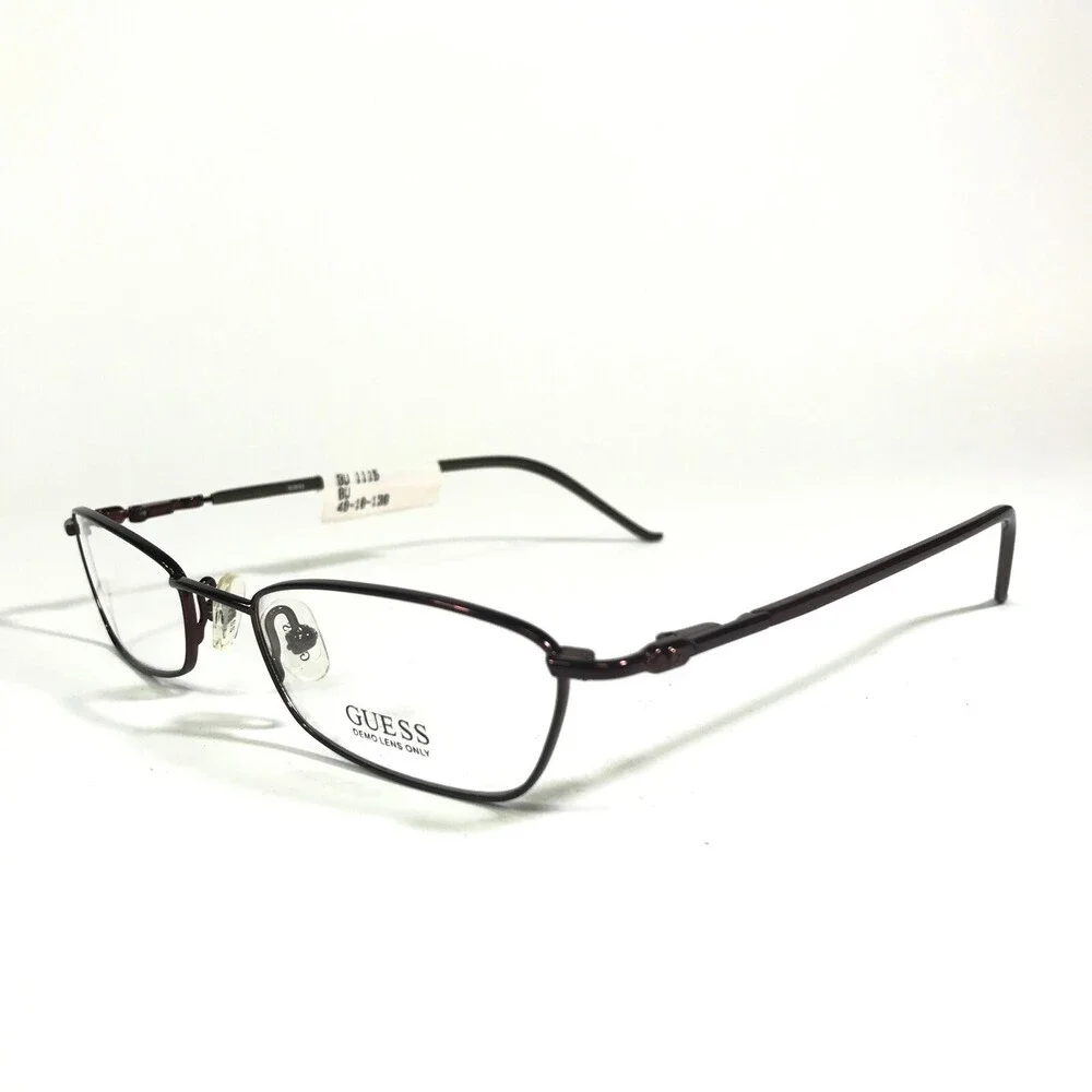 Guess Eyeglasses Frames GU1115 BU Red Burgundy Rectangular Full Rim 49-18-138